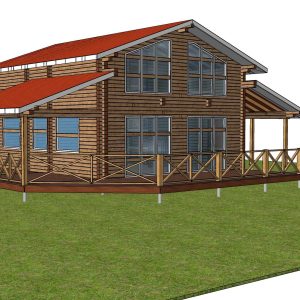 Дом 7000х8000 из профилированного бруса 150х150