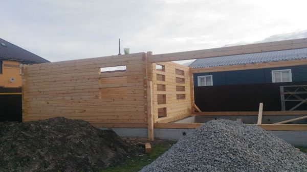 Баня 6x6 с верандой 6x6, профилированный брус 150x150 из кедра — изображение 6
