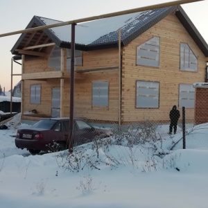 Дом 9x11 из профилированного бруса 200x150 и 150x150