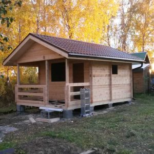 Баня 4100х5100 из мини бруса 40х140