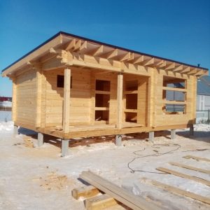 Баня 5000х8000 из профилированного бруса 150х150