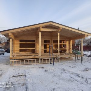 Дом 8200х13000 из профилированного бруса 200х150 и 150х150