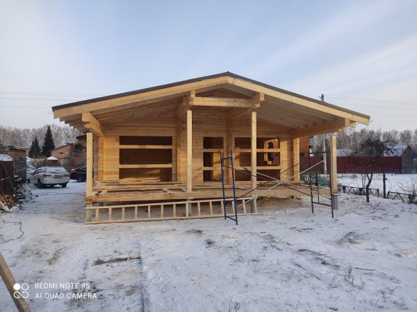 Дом 8200х13000 из профилированного бруса 200х150 и 150х150