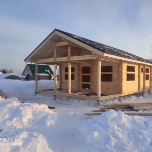 Дом 6500х10750 из профилированного бруса 150х150