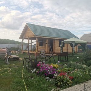 Баня 5000х9000 из профилированного бруса 150х150