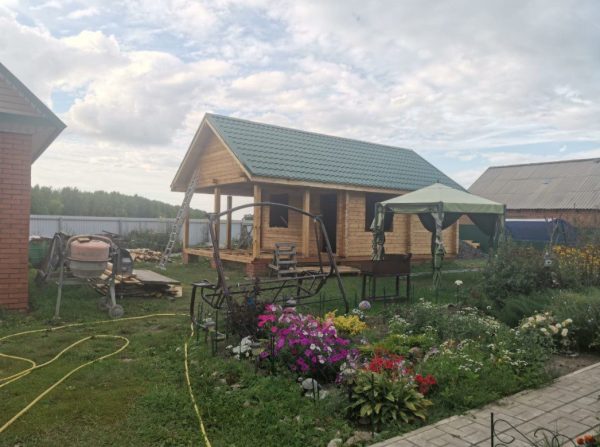 Баня 5000х9000 из профилированного бруса 150х150