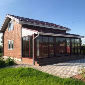 Дом 7000х8000 из профилированного бруса 150х150
