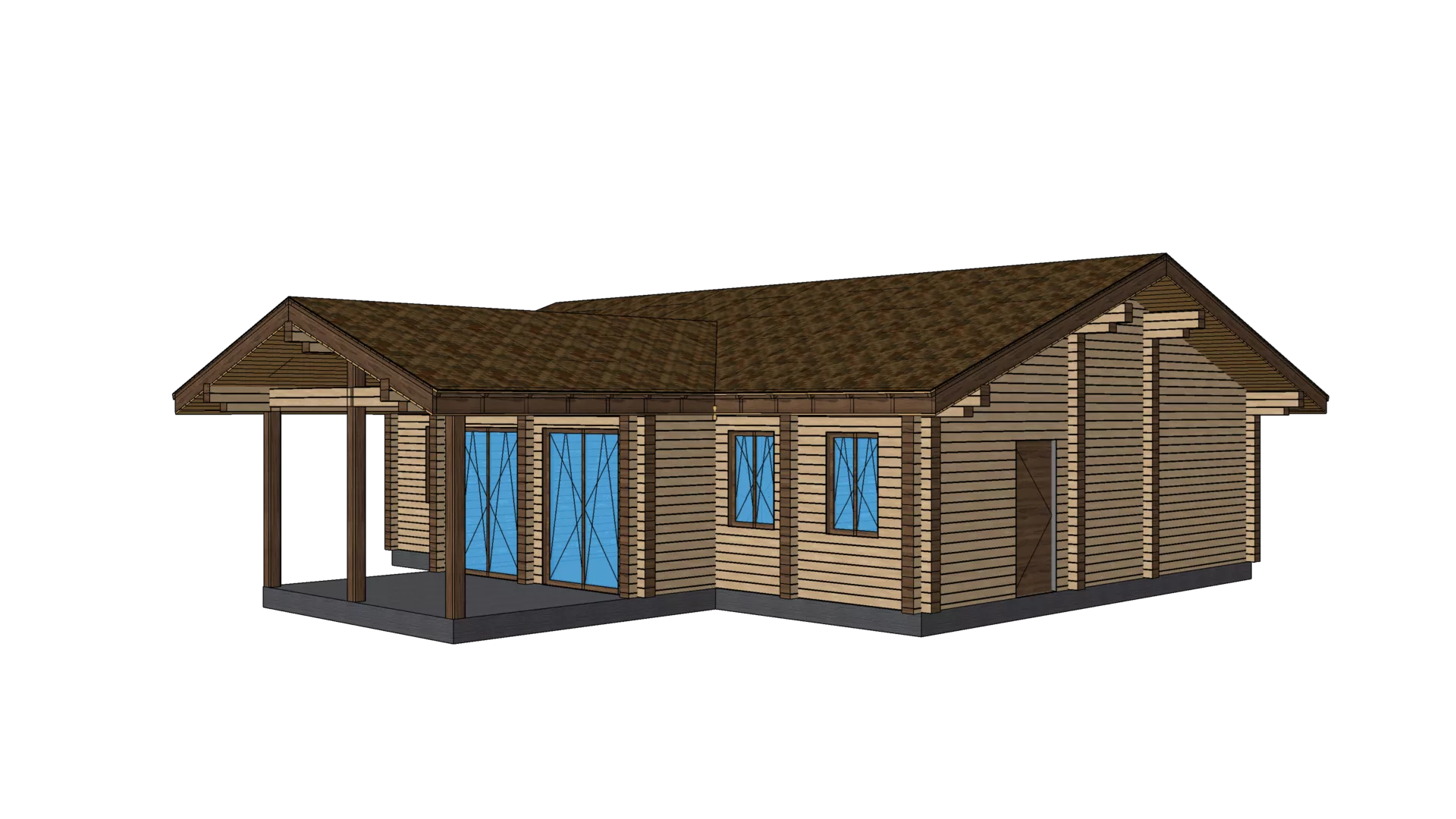 Дом с баней 9х12 из профилированного бруса 200х150 — изображение 4