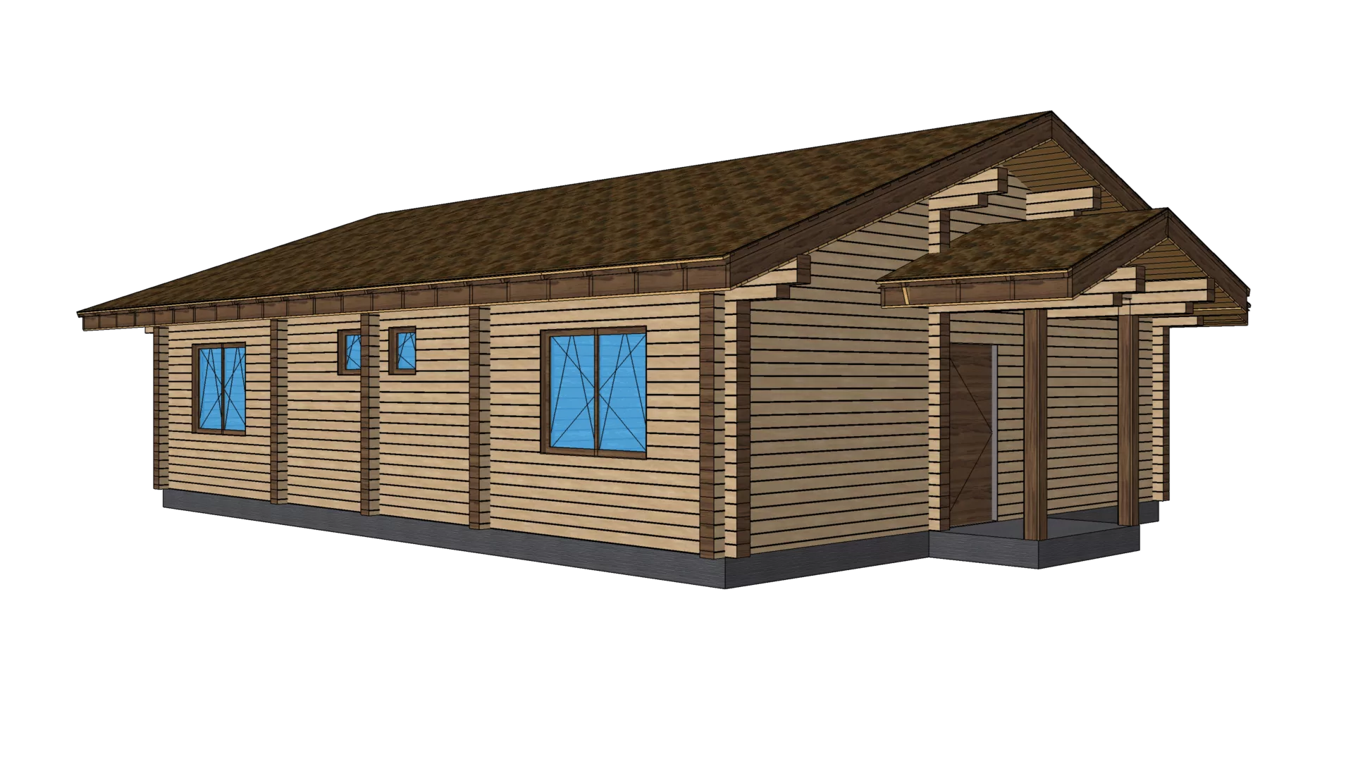 Дом с баней 9х12 из профилированного бруса 200х150 — изображение 5