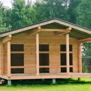 Дачный дом 6000х8500 из профилированного бруса 150х150