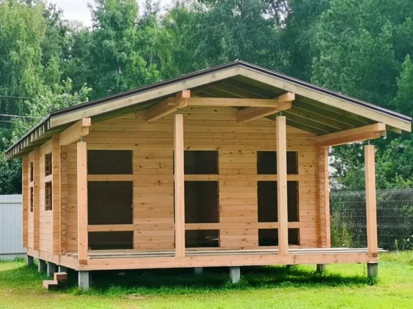 Дачный дом 6000х8500 из профилированного бруса 150х150